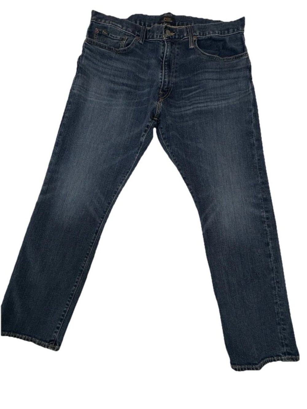 Polo Ralph Lauren Hampton Relaxed Straight Jeans Mens 36x30 Blue Stretch Denim